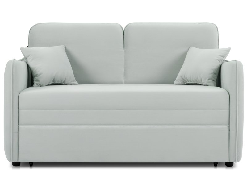 Диван прямой Кейсес 140 Велюр Светло-серый